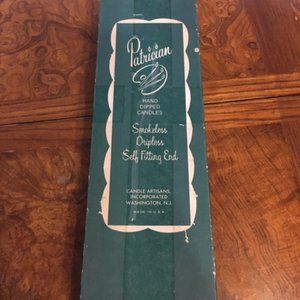VTG 8 Patrician Hand Dipped Smokeless, Dripless Bluish Colors Candles Size 15"